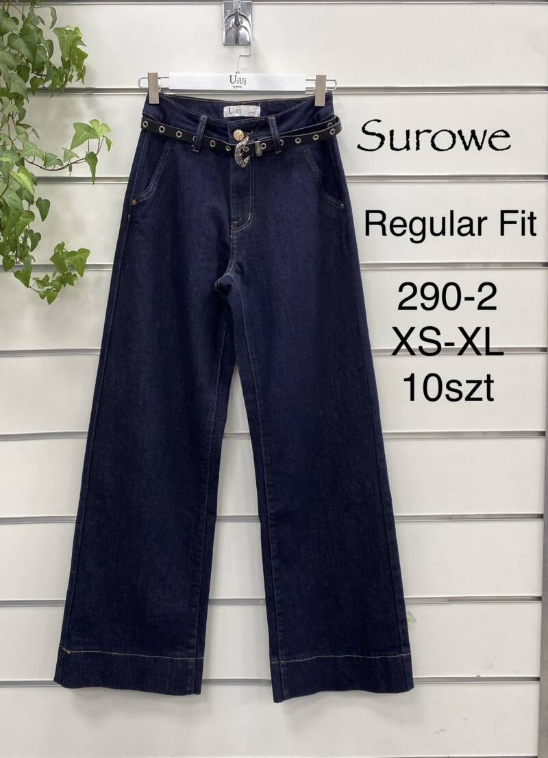 Spodnie damskie jeans Roz XS-XL, 1 kolor Paczka 10 szt
